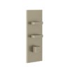 Термостатический смеситель на 2 потребителя Gessi Inverso Rigato, Finox Brushed Nickel (43024-149) Для ванны, Для душа Матовый никель