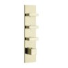 Термостатический смеситель на 3 потребителя Gessi Inverso Rigato, Brass PVD (43026-710) Для ванны, Для душа Латунь PVD