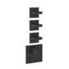 Термостатический смеситель на 3 потребителя Gessi Inverso Rigato, Matte Black (43216-299) Для ванны, Для душа Черный матовый