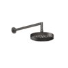 Верхний душ Ø218 мм с душевым кронштейном Gessi Inverso Rigato, Black Metal Br. PVD (63448-707) Верхние души Черный матовый металлик PVD
