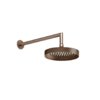 Верхній душ Ø218 мм із душовим кронштейном Gessi Inverso Rigato, Copper Brushed PVD (63448-708) Верхні душі Матовая медь PVD
