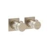 Термостатический смеситель для душа на 3 потребителя Gessi Inverso Rigato, Finox Brushed Nickel (73036-149) Для ванны, Для душа Матовый никель