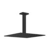 Верхний душ 300х300 мм с душевым кронштейном Gessi Inverso Rigato, Matte Black (15186-299) Верхние души Черный матовый