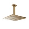 Верхний душ 300х300 мм с душевым кронштейном Gessi Inverso Rigato, Warm Bronze Br. PVD (15186-726) Верхние души Матовая бронза PVD