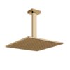 Верхний душ 300х300 мм с душевым кронштейном Gessi Inverso Rigato, Warm Bronze PVD (15186-735) Верхние души Бронза PVD