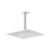Потолочный верхний душ 250х250 мм с душевым кронштейном Gessi Inverso Rigato, Chrome (59155-031) Верхние души Хром