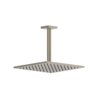 Потолочный верхний душ 250х250 мм с душевым кронштейном Gessi Inverso Rigato, Finox Brushed Nickel (59155-149) Верхние души Матовый никель