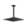 Потолочный верхний душ 250х250 мм с душевым кронштейном Gessi Inverso Rigato, Aged Bronze (59155-187) Верхние души Состаренная бронза