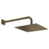 Верхній душ 250х250 мм із душовим кронштейном Gessi Inverso Rigato, Antique Brass (59158-713) Верхні душі Антична латунь