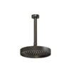 Потолочный верхний душ Ø218 мм с душевым кронштейном Gessi Inverso Rigato, Aged Bronze (63452-187) Верхние души Состаренная бронза