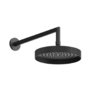 Верхний душ Ø218 мм с душевым кронштейном Gessi Inverso Rigato, Matte Black (63548-299) Верхние души Черный матовый