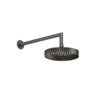 Верхний душ Ø218 мм с душевым кронштейном Gessi Inverso Rigato, Black Metal Br. PVD (63548-707) Верхние души Черный матовый металлик PVD