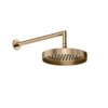 Верхний душ Ø218 мм с душевым кронштейном Gessi Inverso Rigato, Warm Bronze PVD (63548-735) Верхние души Бронза PVD