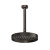 Верхній стельовий душ Ø218 мм з душовим кронштейном Gessi Inverso Rigato, Aged Bronze (63552-187) Верхні душі Состаренная бронза