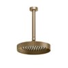Потолочный верхний душ Ø218 мм с душевым кронштейном Gessi Inverso Rigato, Warm Bronze Br. PVD (63552-726) Верхние души Матовая бронза PVD