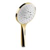 Ручний душ із білим диском Gessi Inverso Rigato, Gold PVD (14376-246) Ручні душі (лійки) Золото PVD