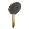 Ручний душ із чорним диском Gessi Inverso Rigato, Brass Brushed PVD (14378-727) Ручні душі (лійки) Матовая латунь PVD