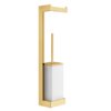 Стойка с бумагодержателем и ершиком для унитаза Gessi Inverso, Gold CCP (20867-080) Бумагодержатели, Ершики для унитаза Gessi