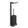 Стойка с бумагодержателем и ершиком для унитаза Gessi Inverso, Black Metal Br. PVD (20868-707) Бумагодержатели, Ершики для унитаза Gessi