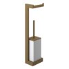 Стойка с бумагодержателем и ершиком для унитаза Gessi Inverso, Antique Brass (20867-713) Бумагодержатели, Ершики для унитаза Gessi