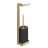 Стійка з папероутримувачем та йоржиком для унітазу Gessi Inverso, Warm Bronze Br. PVD (20868-726) Йоржики для унітазу, Паперотримачі Gessi