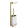 Стойка с бумагодержателем и ершиком для унитаза Gessi Inverso, Brass Brushed PVD (20867-727) Бумагодержатели, Ершики для унитаза Gessi