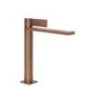 Смеситель для раковины Gessi Inverso Diamantato, без донного клапана, Copper Brushed PVD (73606-708) Для раковины Матовая медь PVD