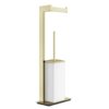 Стойка с бумагодержателем и ершиком для унитаза Gessi Inverso, Brass PVD (20933-710) Бумагодержатели, Ершики для унитаза Gessi