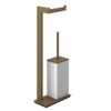 Стойка с бумагодержателем и ершиком для унитаза Gessi Inverso, Antique Brass (20933-713) Бумагодержатели, Ершики для унитаза Gessi
