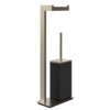 Стойка с бумагодержателем и ершиком для унитаза Gessi Inverso, Finox Brushed Nickel (20934-149) Бумагодержатели, Ершики для унитаза Gessi