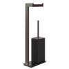 Стойка с бумагодержателем и ершиком для унитаза Gessi Inverso, Black Metal Br. PVD (20934-707) Бумагодержатели, Ершики для унитаза Gessi