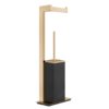 Стойка с бумагодержателем и ершиком для унитаза Gessi Inverso, Warm Bronze PVD (20934-735) Бумагодержатели, Ершики для унитаза Gessi