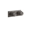 Термостатический смеситель на 2 позиции Gessi Gessi316, Black Metal Br. PVD (54034-707) Для ванны, Для душа Черный матовый металлик PVD