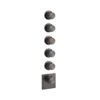 Термостатический смеситель на 5 позиций Gessi Gessi316, Black Metal Br. PVD (54510-707) Для ванны, Для душа Черный матовый металлик PVD