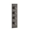 Термостатический смеситель на 3 позиции Gessi Gessi316, Black Metal Br. PVD (54516-707) Для ванны, Для душа Черный матовый металлик PVD