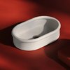 Раковина накладная 60х40 см Artceram Brera, Matte white (BRL003 05; 00) На пьедестал, На столешницу, На тумбу Овальные