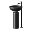 Раковина накладная Ø50 см ArtCeram Jolie, Matte black (JOL001 17;00) На пьедестал, На столешницу, На тумбу Круглые