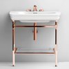 Консоль металева 76 см зі скляною поличкою Artceram Civitas, Pink Gold (CIA006 77) ArtCeram Консоль