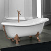 Ванна акриловая 170х80 см отдельностоящая Artceram Hermitage, White/Bronze (HEW001 72) ArtCeram Овальные
