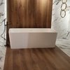 Ванна окрема 180×80 h60 см, штучний камінь LivingTec, Artceram Square, Grossy white (ACW004 01;00) ArtCeram Прямокутні