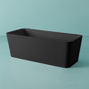 Ванна отдельностоящая 180×80 h60 см, искусственный камень LivingTec, Artceram Square, Matte black (ACW004 17;00) ArtCeram Прямоугольные
