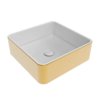 Накладная раковина 40х40 см Flaminia Miniwash, White/Gold (MWL40OR) На столешницу, Накладной Квадратные