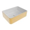 Накладная раковина 48х36 см Flaminia Miniwash, White/Gold (MWL48OR) На столешницу, Накладной Прямоугольные