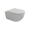 Подвесной безободковый унитаз Flaminia App Goclean, с сиденьем Slim Soft Close, Milky White (AP118GLAT+APCW10LAT) Подвесные 