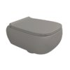 Подвесной безободковый унитаз Flaminia Fluo Goclean, с сиденьем Soft Close, Cenere (FU118GCEN+FUCW05CEN) Подвесные 