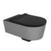 Подвесной унитаз Flaminia Link Goclean, с сиденьем Soft Close, Silver Black (5051/WCGSCP+LKCW09CAR) Подвесные 