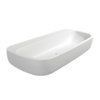 Керамическая раковина 100х48 см Flaminia Mono 100, Milky White (MN100LLAT) На столешницу, Накладной, Подвесные Прямоугольные