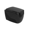 Унітаз підвісний безободковий Flaminia Mono, з сидінням Soft Close, Black (MN118NER+MNCW03NER) Підвісні 