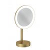 Косметическое зеркало с подсветкой Kludi Vela R, золото матовое (58995N0F) Косметические зеркала Kludi