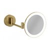 Косметическое зеркало с подсветкой Kludi Vela R, золото матовое (58995N0W) Косметические зеркала Kludi